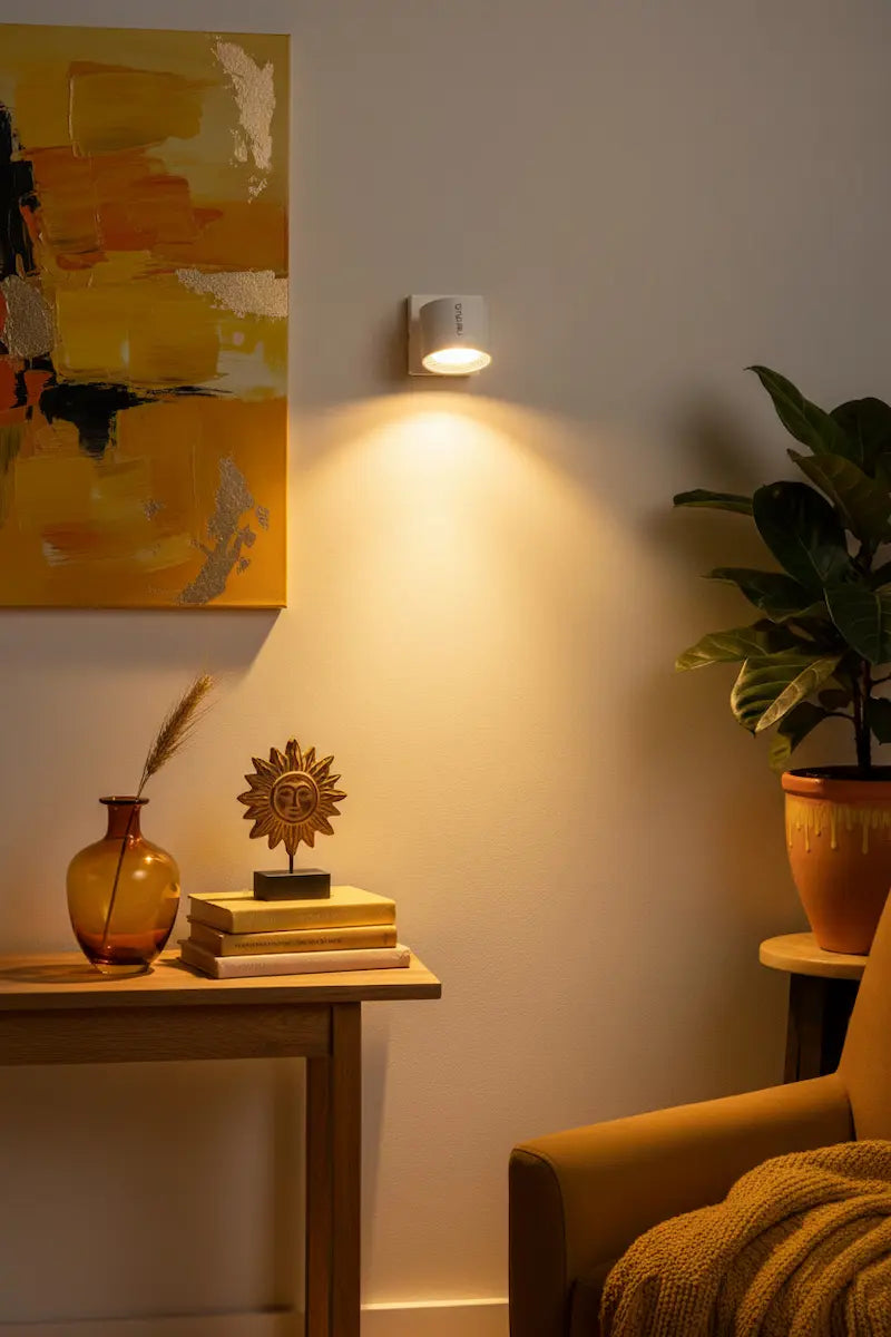 Lampe murale Nerova spot LED blanc lumière chaude salon ambiance cosy