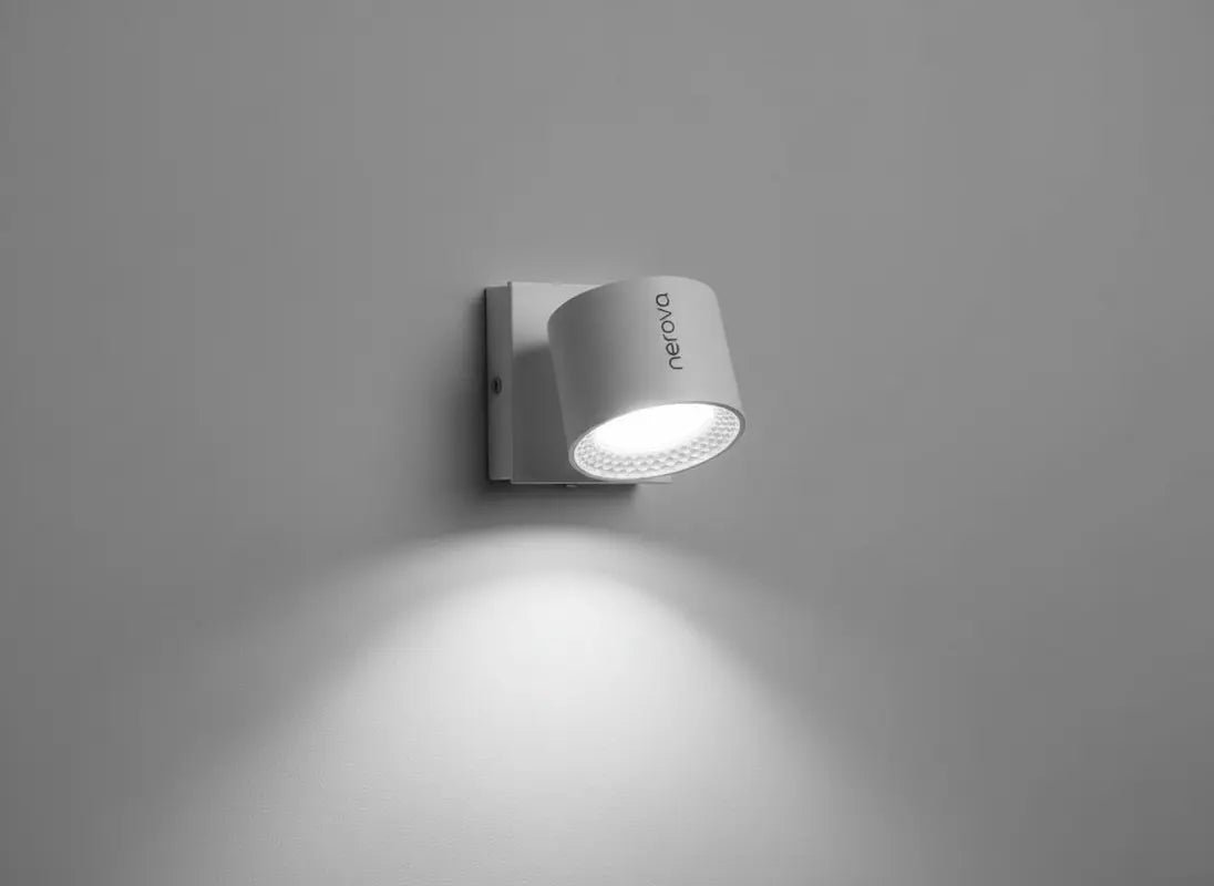 Lampe murale LED Nerova orientable blanche avec éclairage directionnel