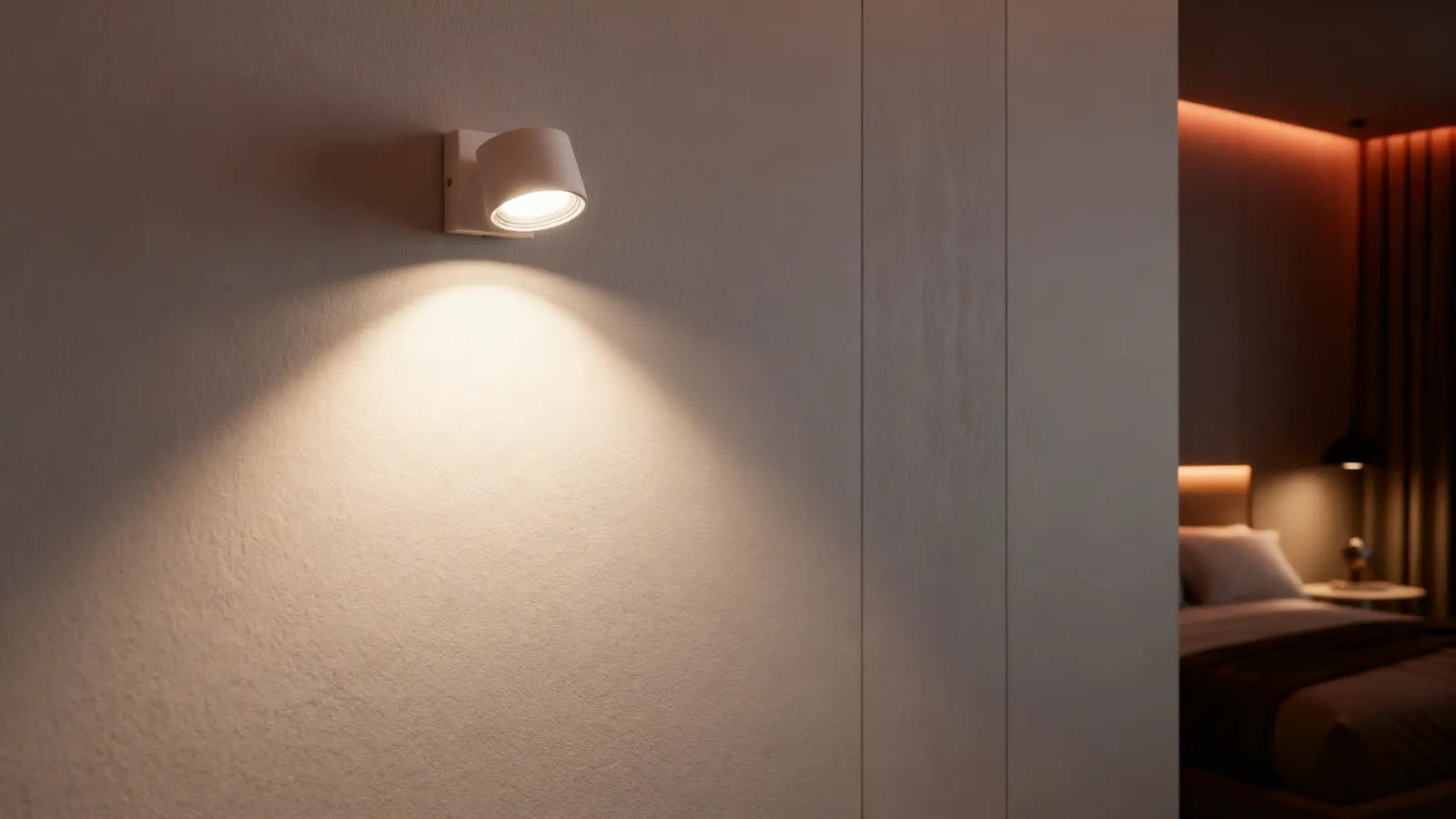 Lampe murale Nerova spot LED blanc orientable éclairage chaleureux chambre